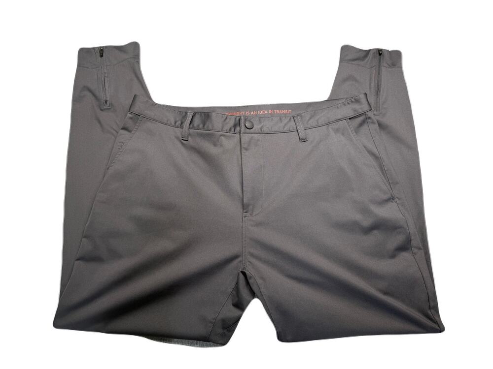 Rhone Commuter Golf Jogger Pants Gray Performance Stretch Ankle Zip Size 36